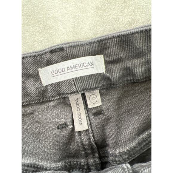 NWT Good American Good Curve Denim Skinny Leg High Waist Yoke Black 063 Jean - Picture 5 of 9